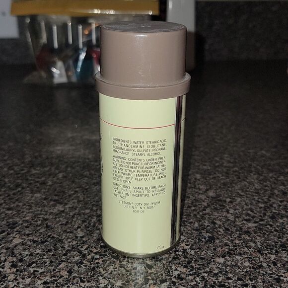 RARE Vintage FULL 1980s STETSON High-end Shave Cream PFIZER Shaving New Old Stoc - Picture 3 of 8